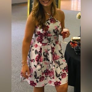 White Floral Special Occasion Dress